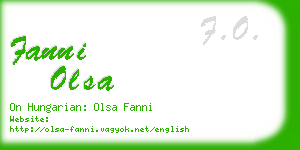 fanni olsa business card